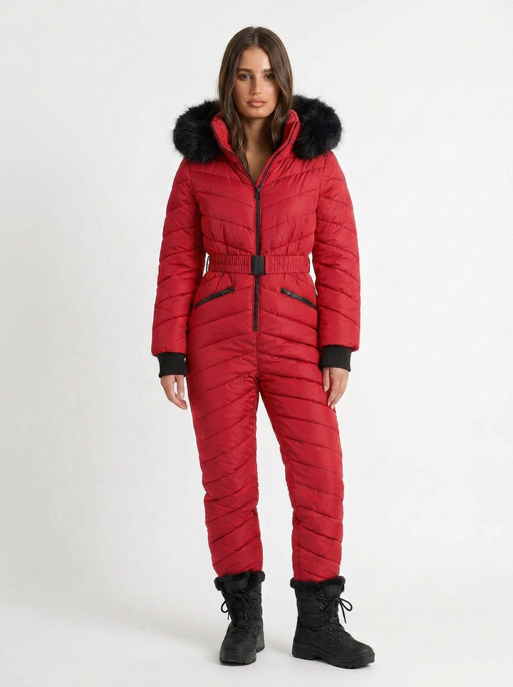 Lilia | Women's Hooded FurSki Jumpsuit