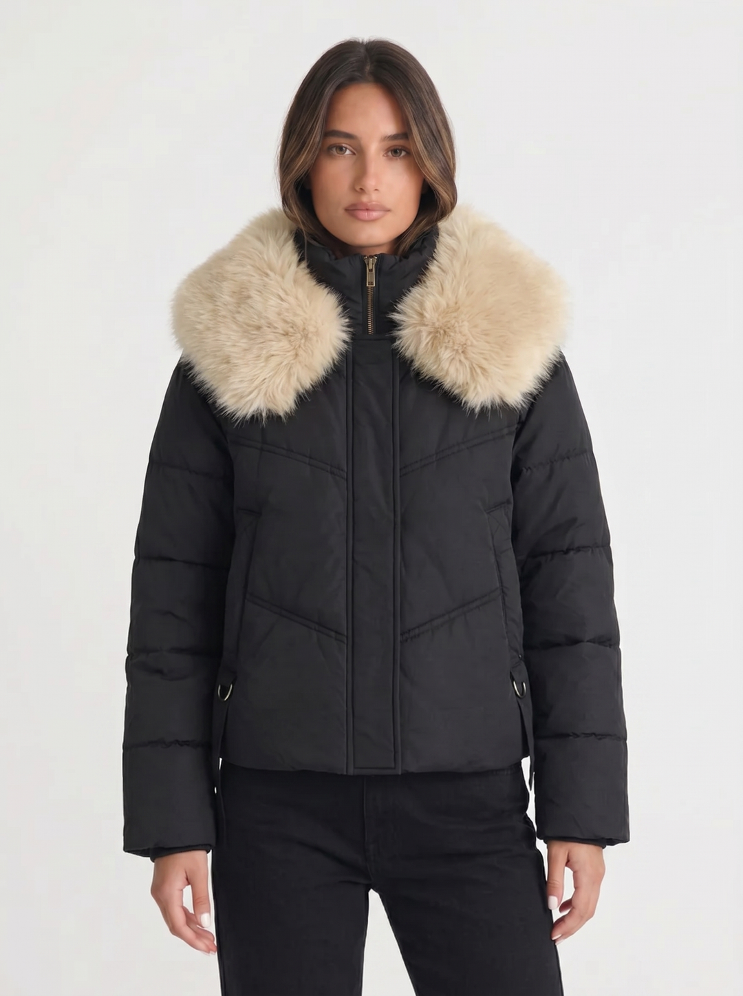 Lily | Women's Puffer Jacket with Faux Fur Collar