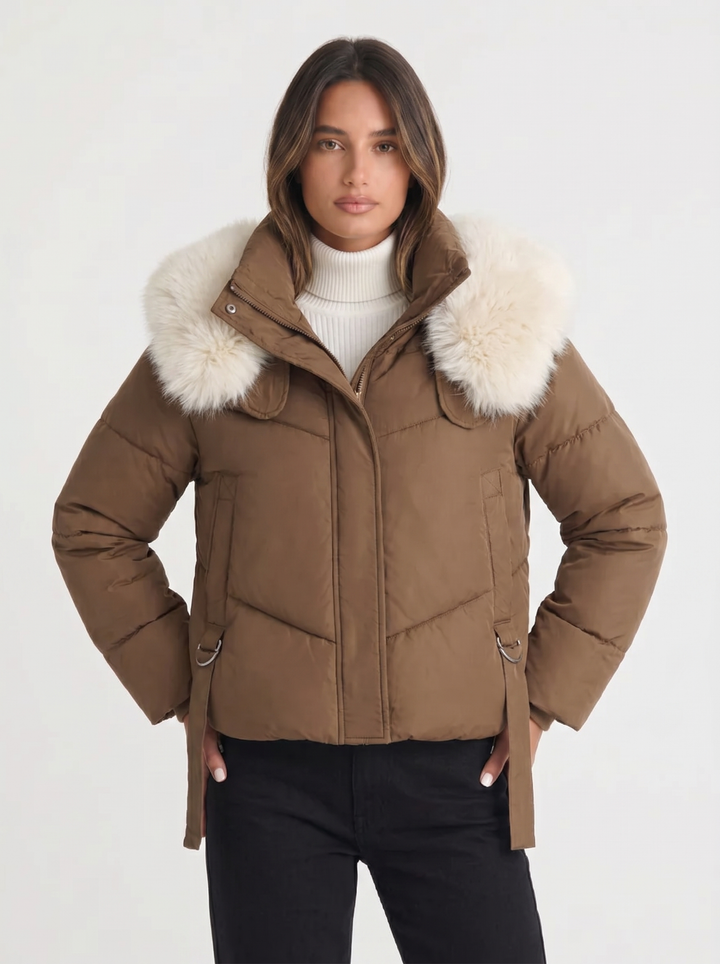 Lily | Women's Puffer Jacket with Faux Fur Collar