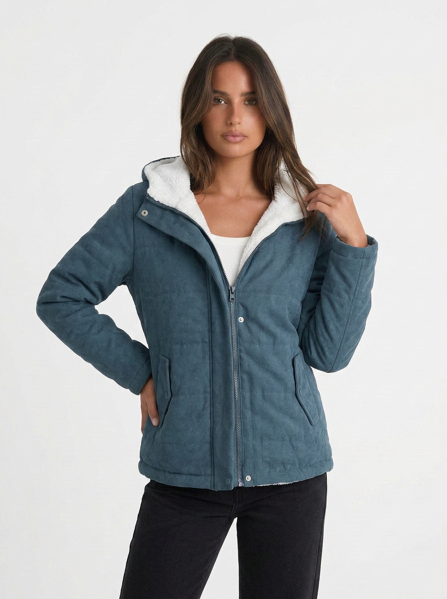 Lily | Women's Winter Jacket Hooded Zip-Up