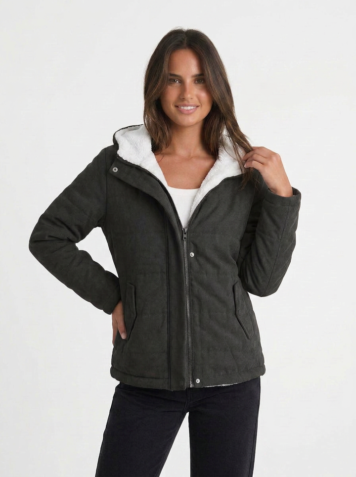 Lily | Women's Winter Jacket Hooded Zip-Up
