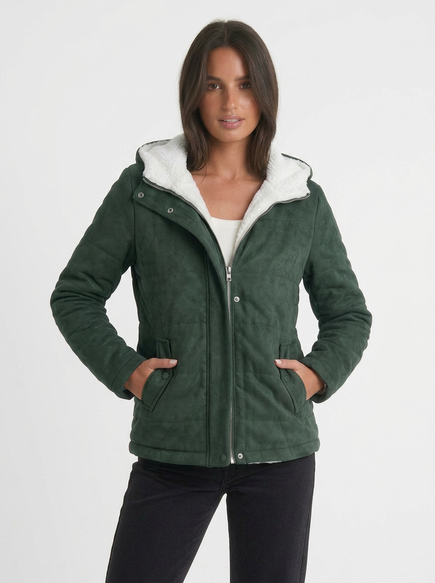 Lily | Women's Winter Jacket Hooded Zip-Up