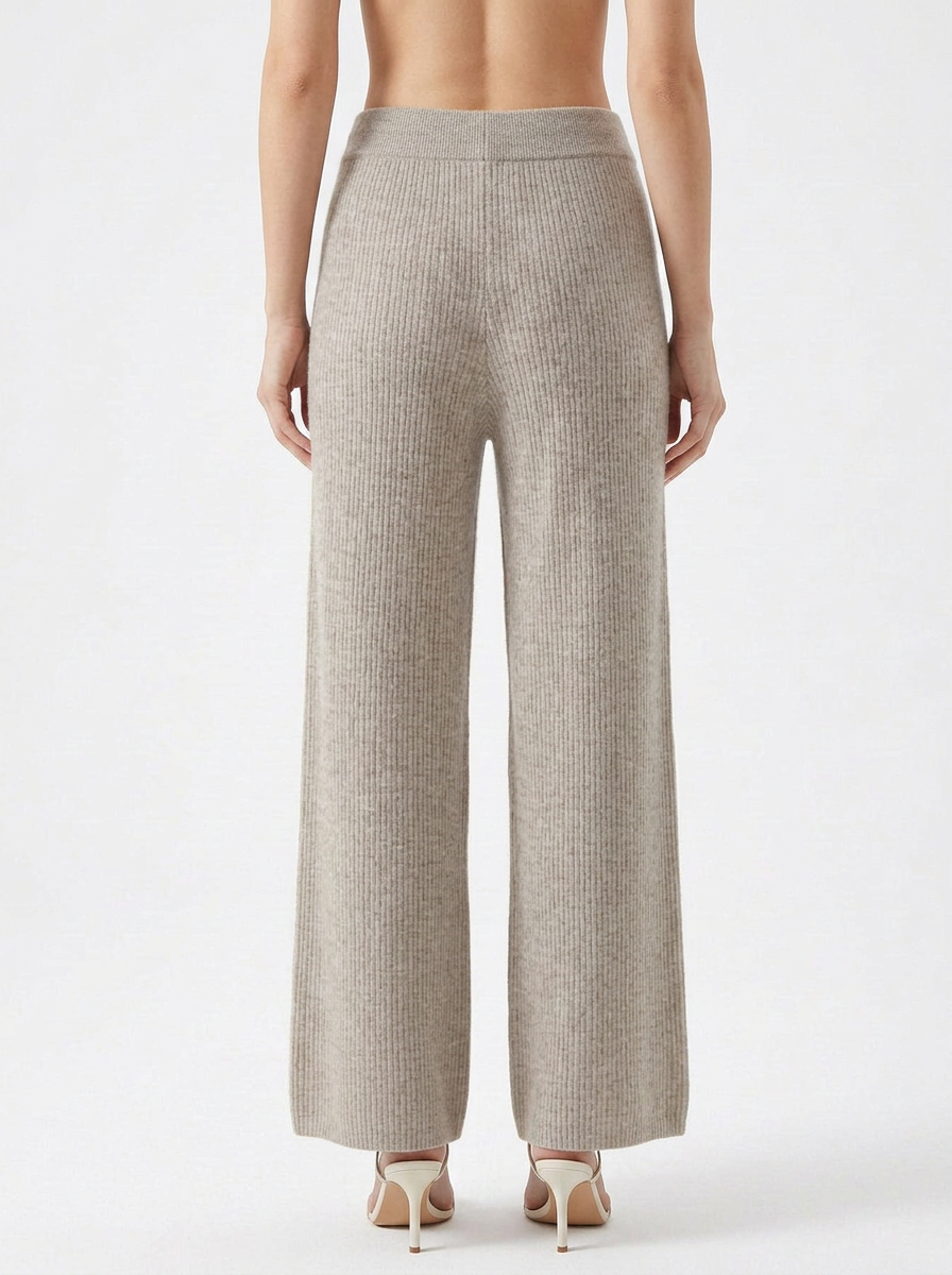 Mariah | Women's Knit Pants Ribbed Wide Leg