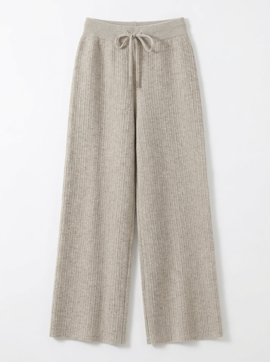 Mariah | Women's Knit Pants Ribbed Wide Leg
