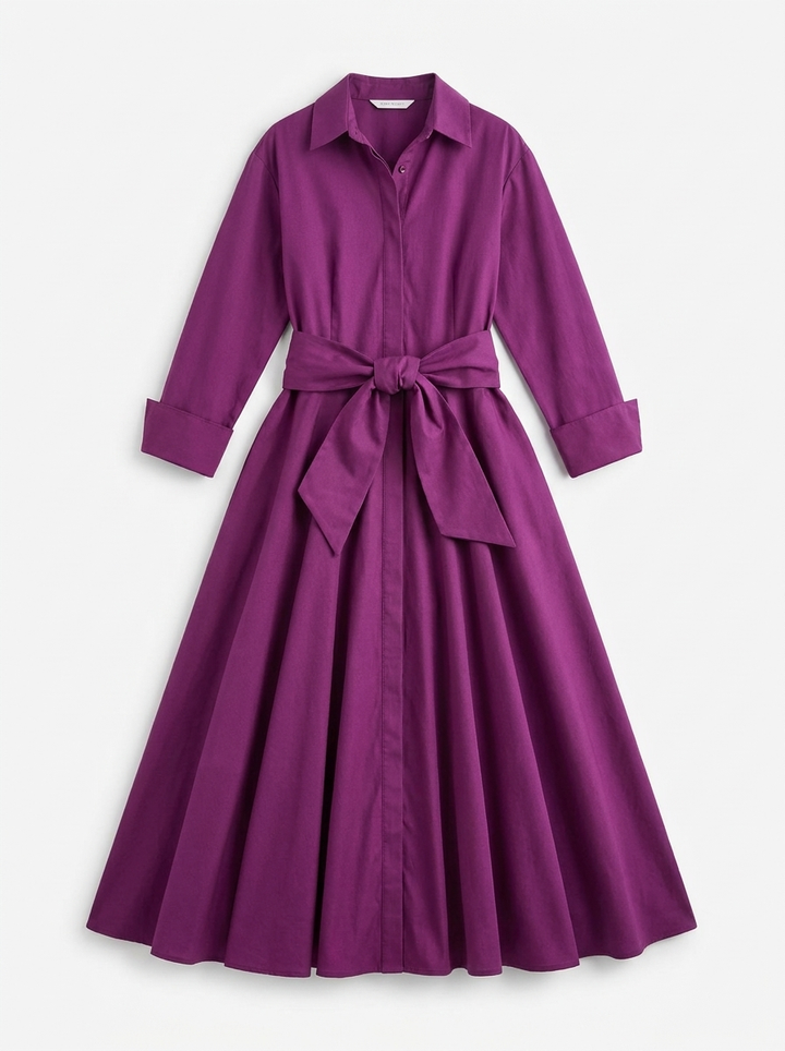 Marlowe | Long Sleeve Dress with Tie Waist