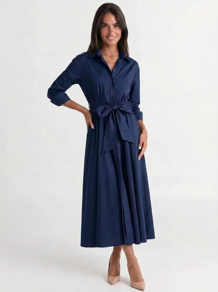 Marlowe | Long Sleeve Dress with Tie Waist