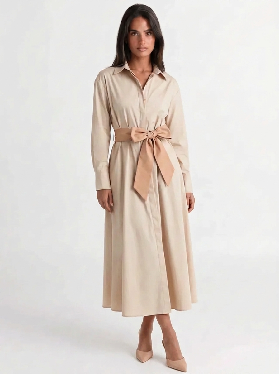 Marlowe | Long Sleeve Dress with Tie Waist