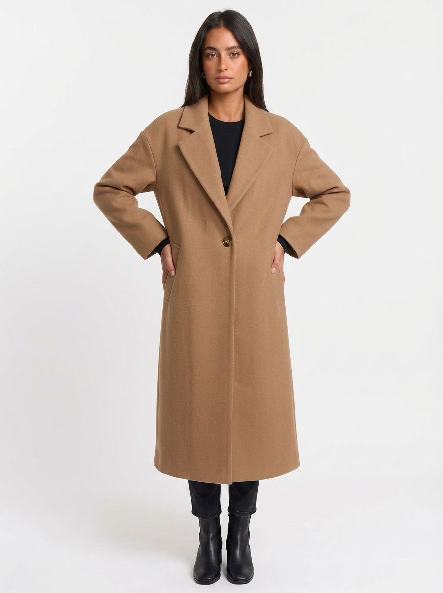Matilda | Women's Oversized Button-Up Trench Coat with Lapel