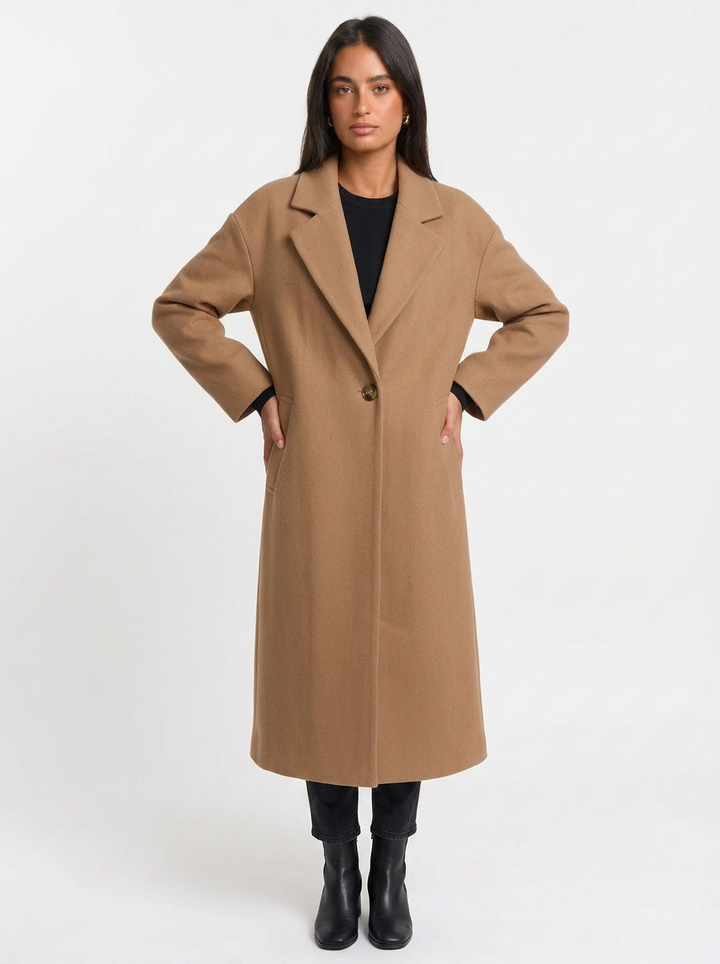 Matilda | Women's Oversized Button-Up Trench Coat with Lapel