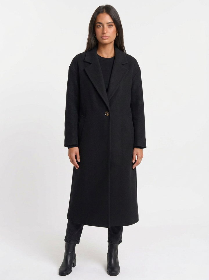 Matilda | Women's Oversized Button-Up Trench Coat with Lapel