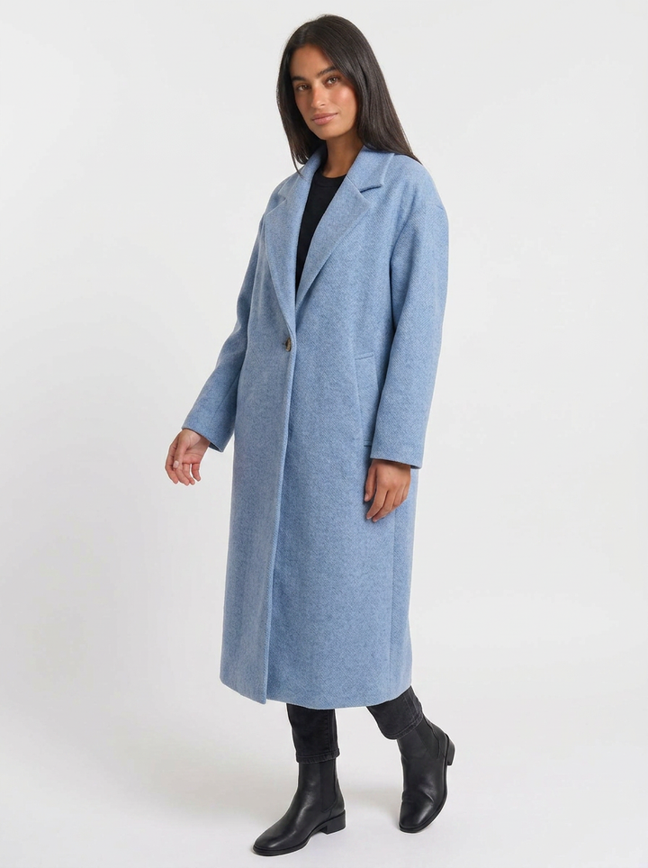 Matilda | Women's Oversized Button-Up Trench Coat with Lapel