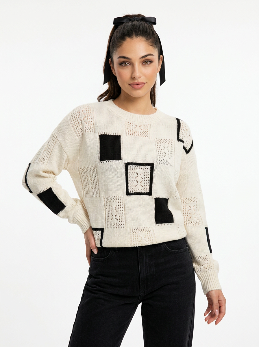 Matilda | Women's Patchwork Knit Jumper
