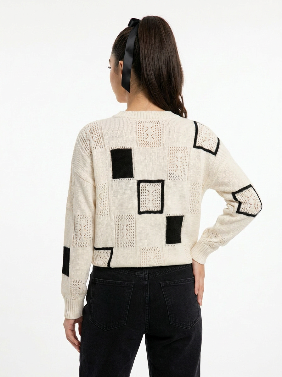 Matilda | Women's Patchwork Knit Jumper