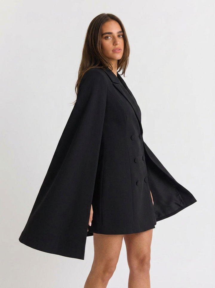 Maureen | Women's Blazer Dress Cape Sleeve