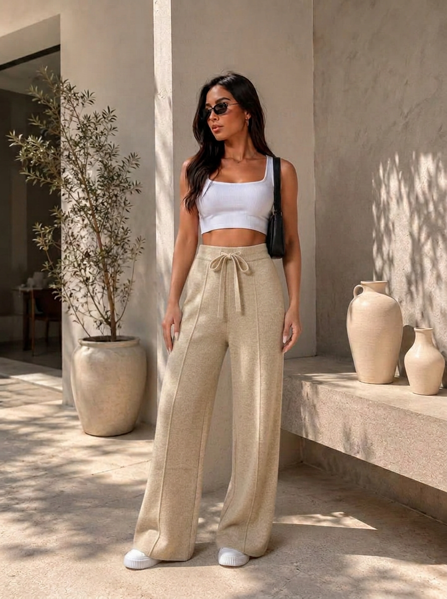 Maureen | Women's Drawstring Knit Pants