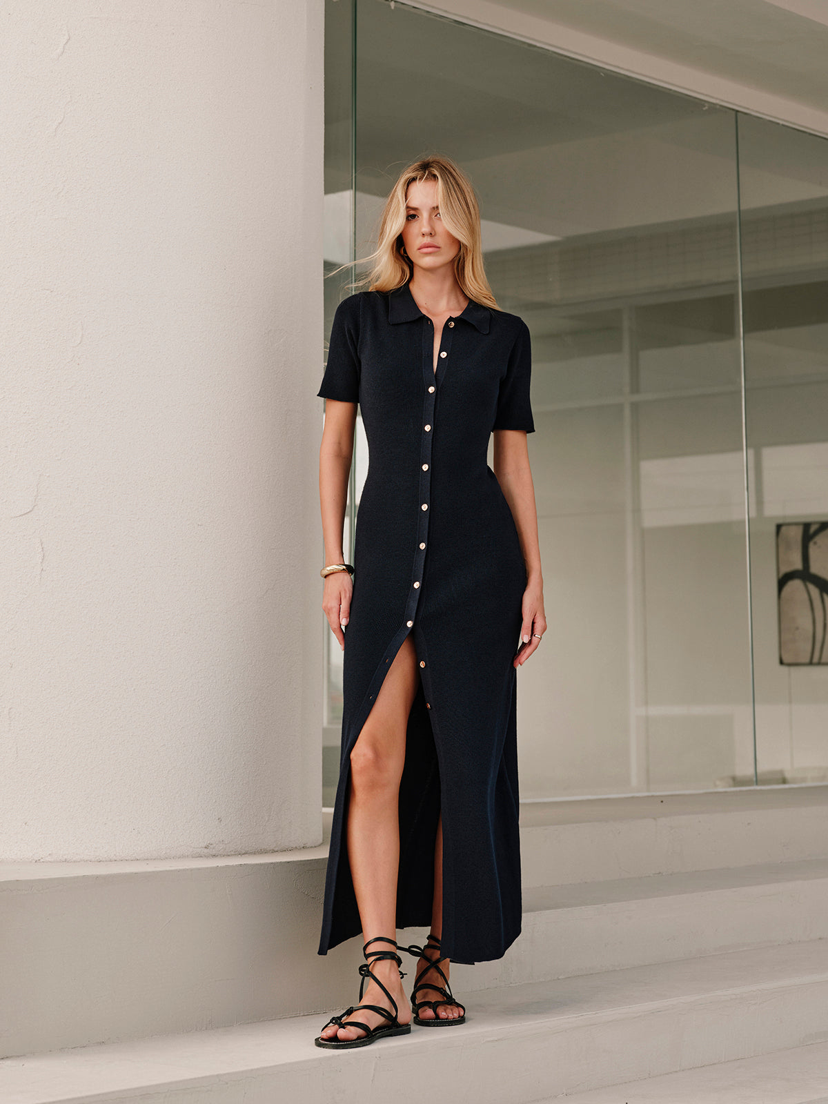 Collared Midi Dress | Celeste