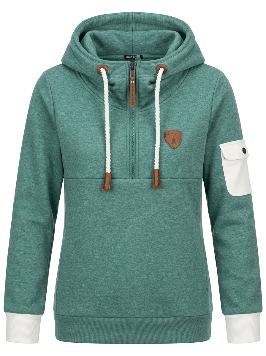 Mia | Women's Half Zip Mock Neck Hoodie