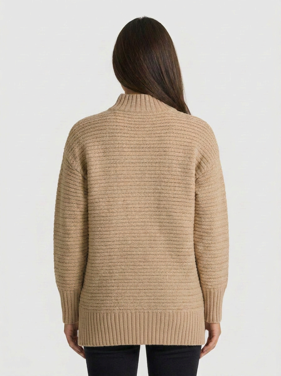 Mia | Women's Knitted Jumper Textured Long Sleeve