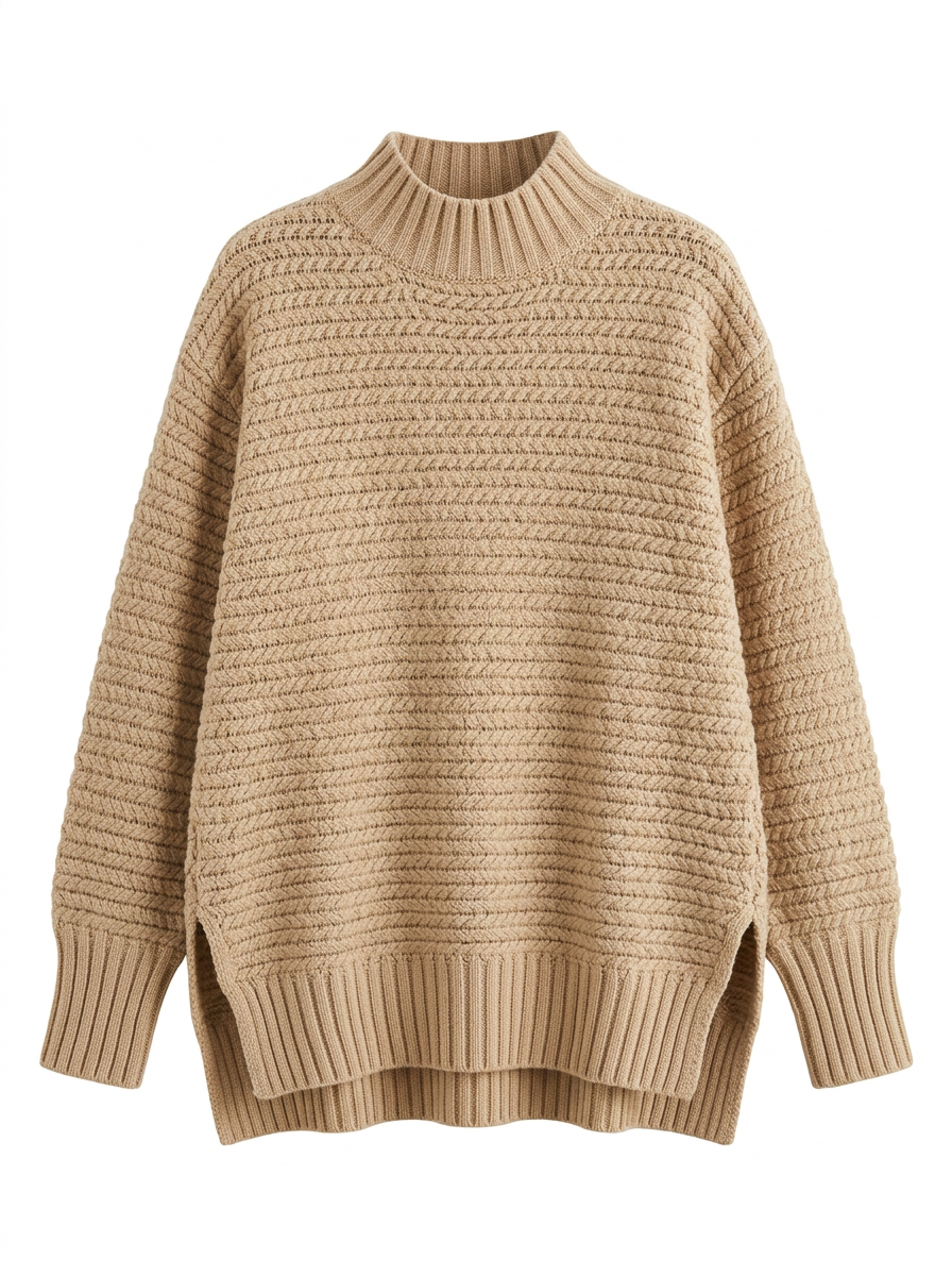 Mia | Women's Knitted Jumper Textured Long Sleeve