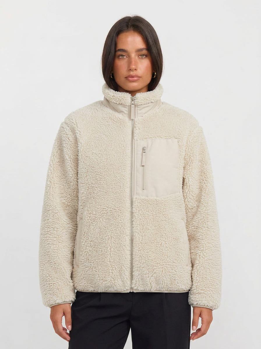 Miles | Women's Fleece Jacket Stand Collar Zip Pocket