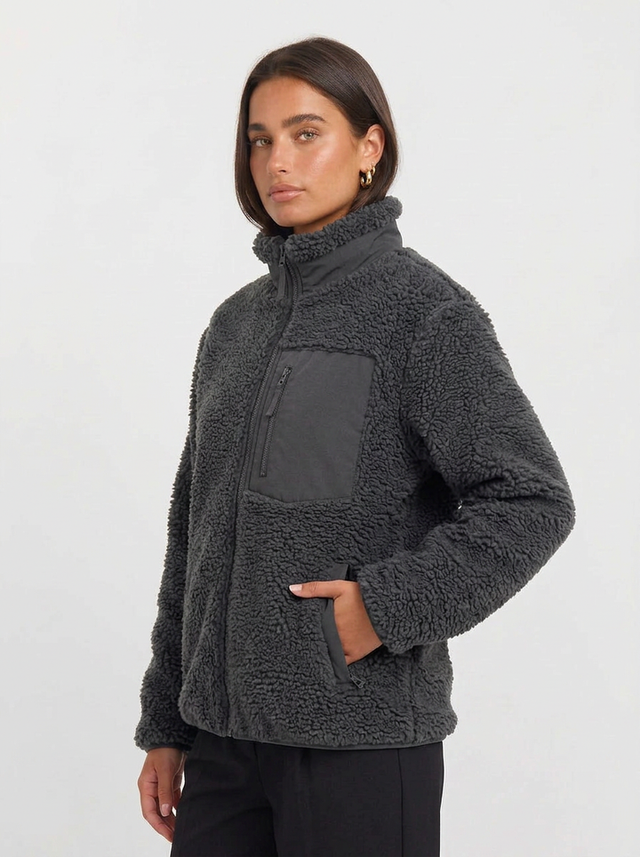 Miles | Women's Fleece Jacket Stand Collar Zip Pocket