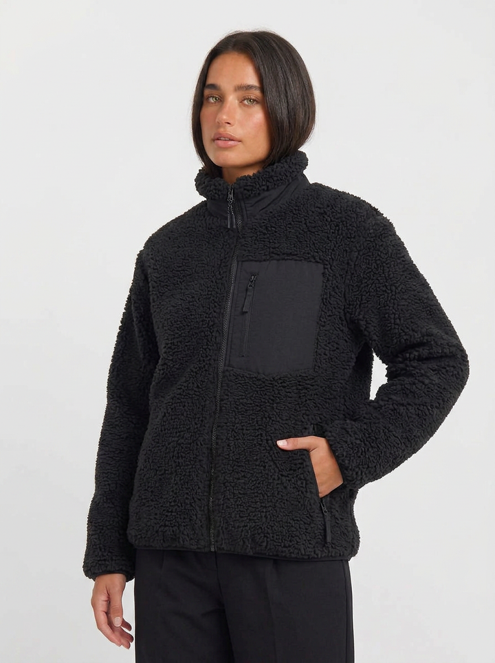 Miles | Women's Fleece Jacket Stand Collar Zip Pocket