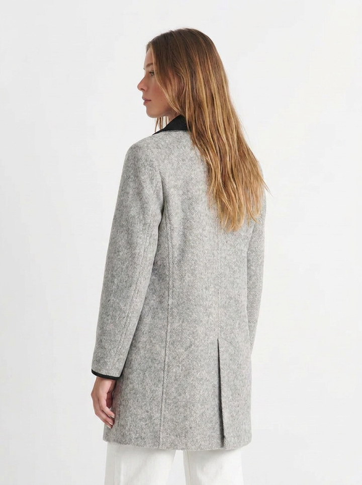 Olivia | Women's Grey Woolen Overcoat 2