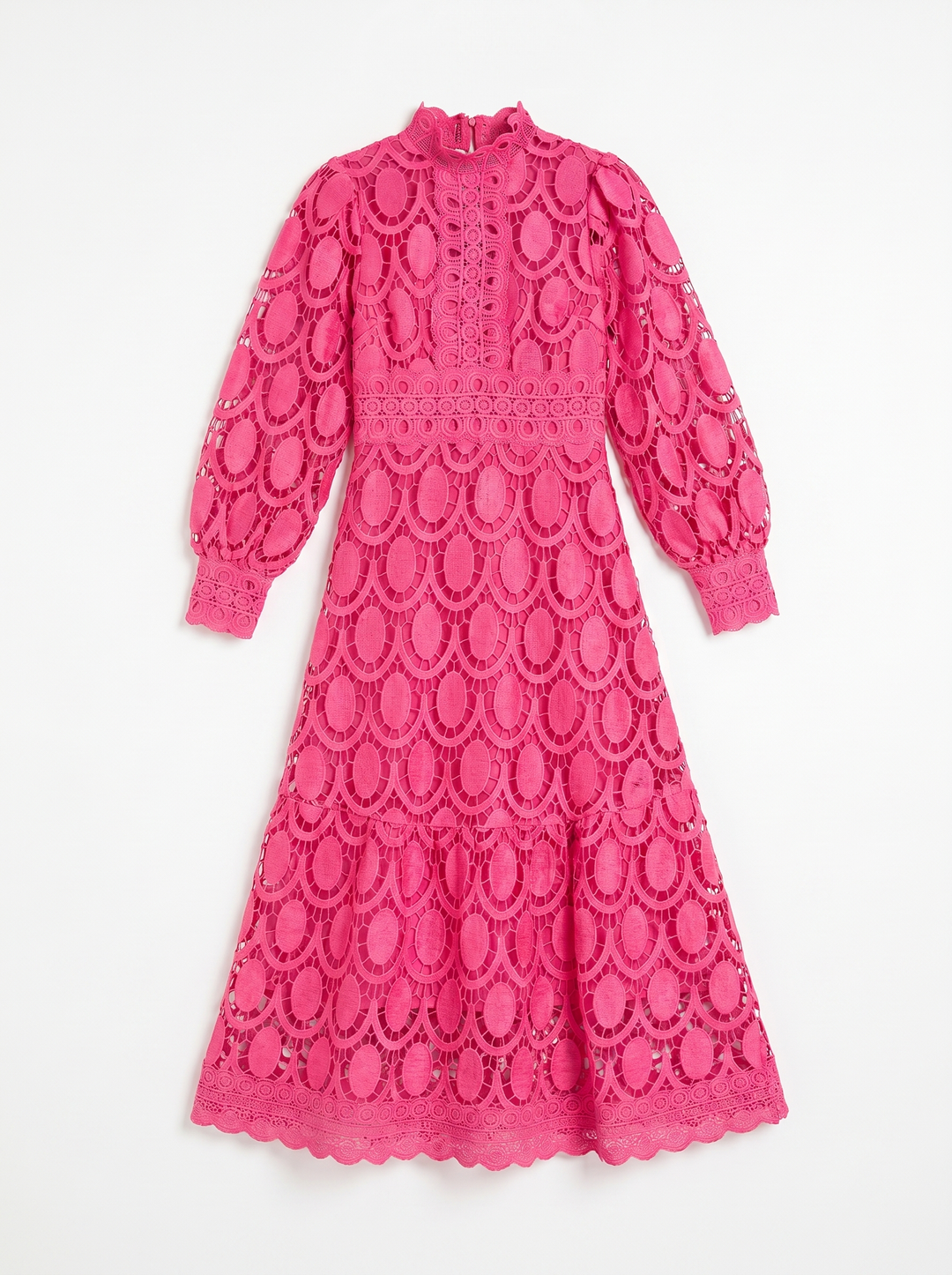 Olivia | Women's Midi Lace Dress with Long Sleeves