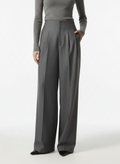 Pam | Women's Pleated High Rise Wide Leg Dress Trousers