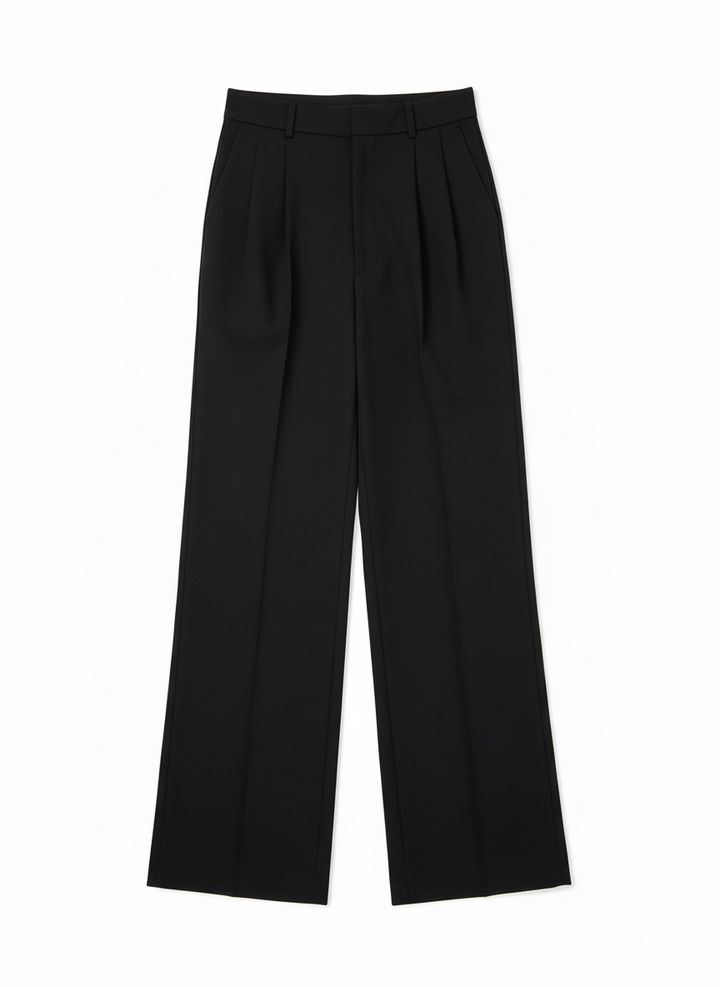 Pam | Women's Pleated High Rise Wide Leg Dress Trousers 4