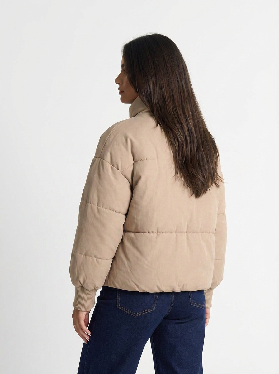 Pam | Women's Stand Collar Cropped Puffer Jacket 2