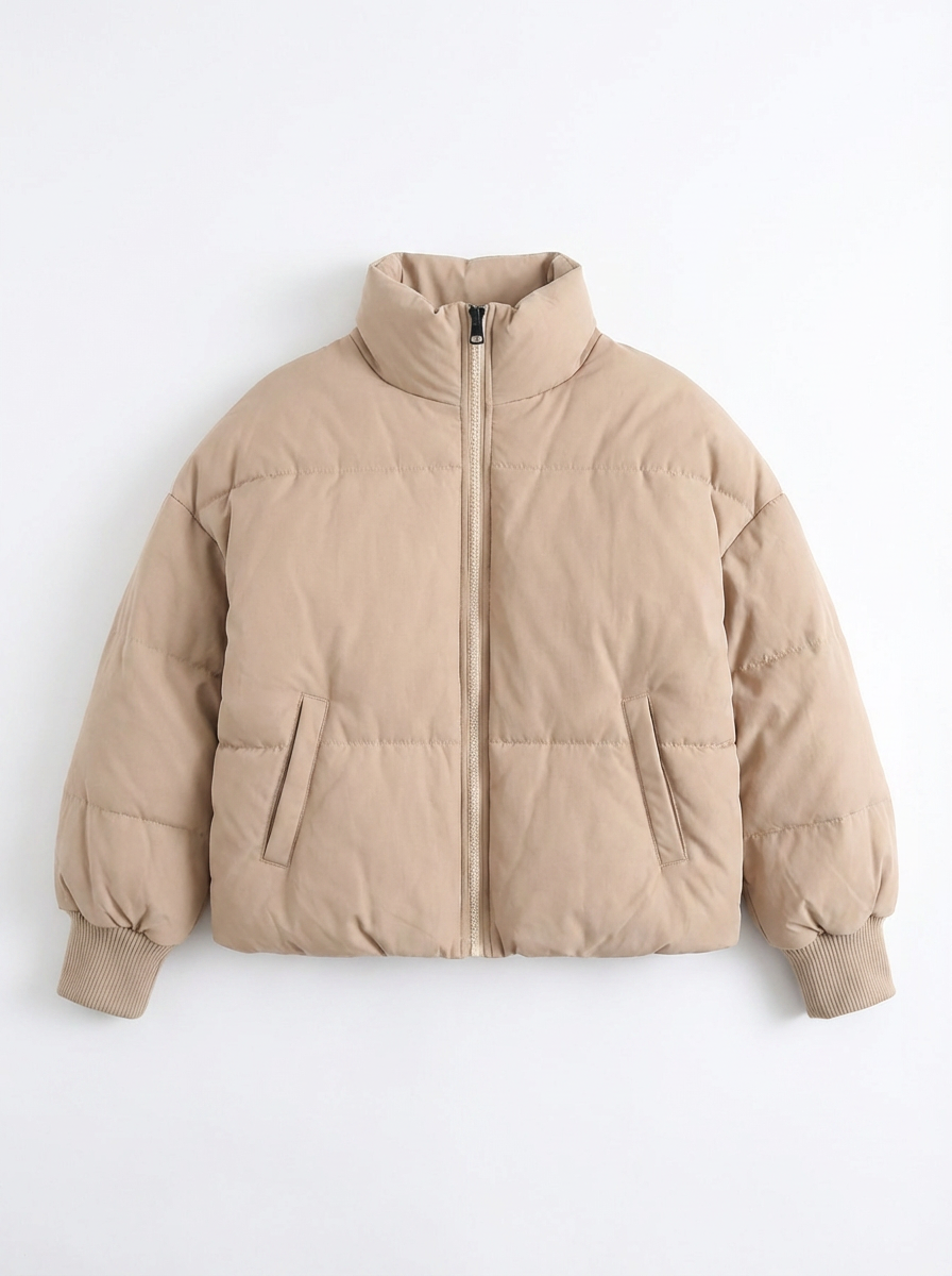 Pam | Women's Stand Collar Cropped Puffer Jacket 3