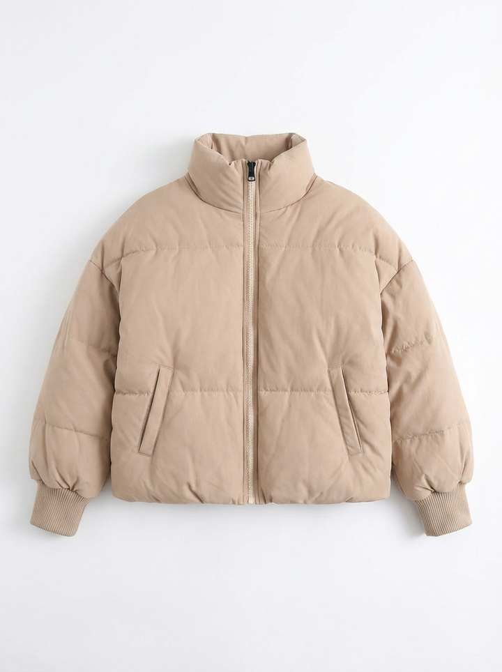 Pam | Women's Stand Collar Cropped Puffer Jacket 3