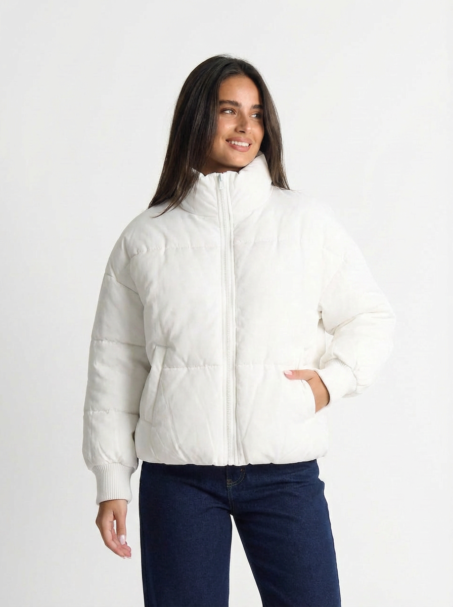 Pam | Women's Stand Collar Cropped Puffer Jacket 6