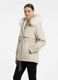 Patricia | Women's Hooded Faux Fur Trim Drawstring Parka