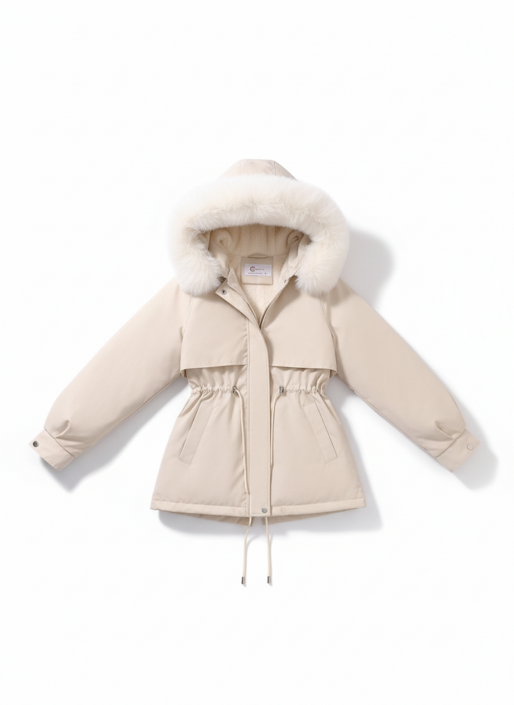 Patricia | Women's Hooded Faux Fur Trim Drawstring Parka 3