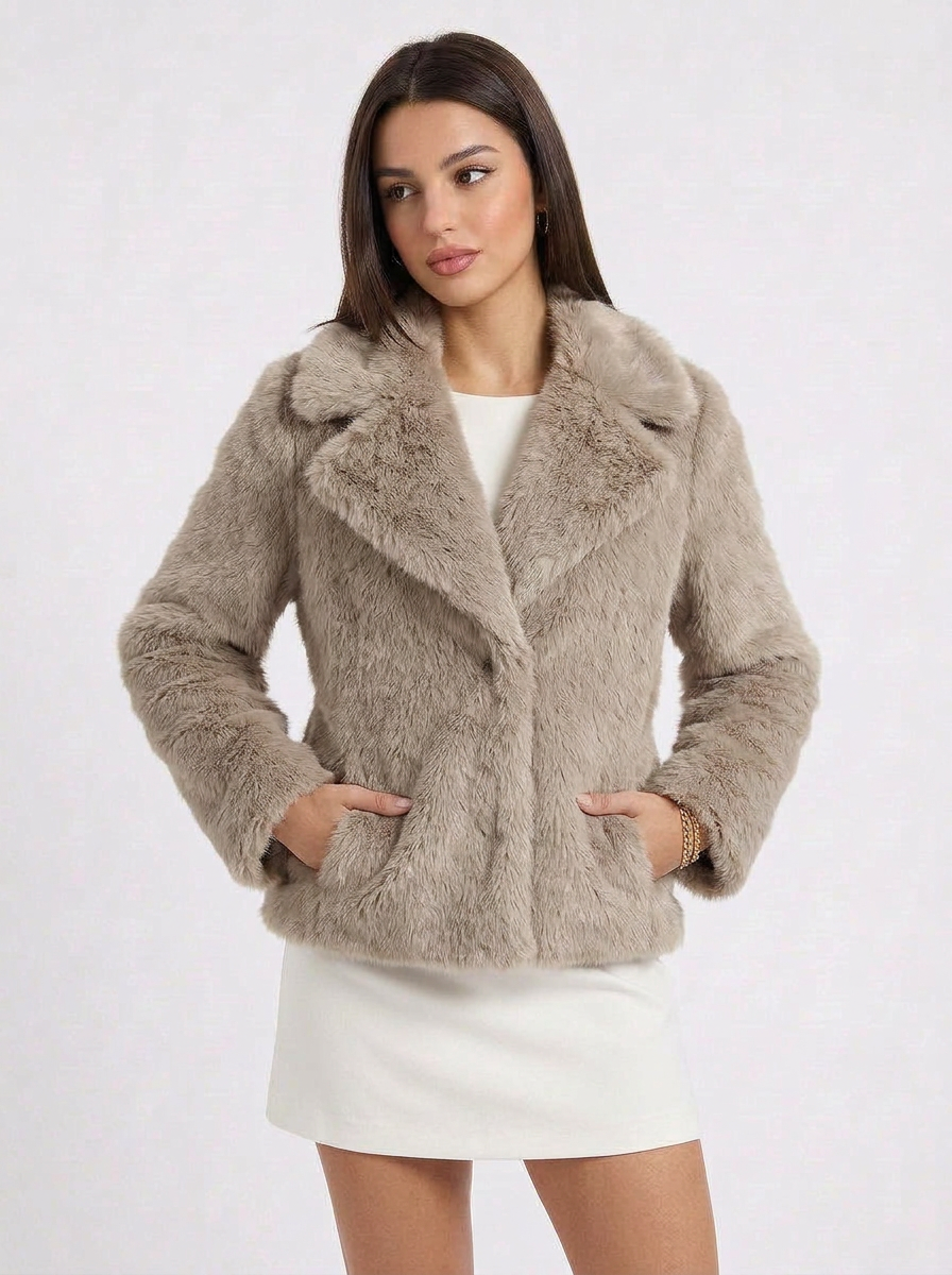 Penelope | Women's Cropped Faux Fur Jacket