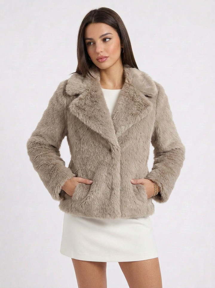 Penelope | Women's Cropped Faux Fur Jacket