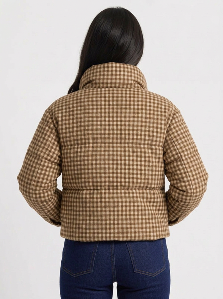 Penelope | Women's Gingham Puffer Jacket