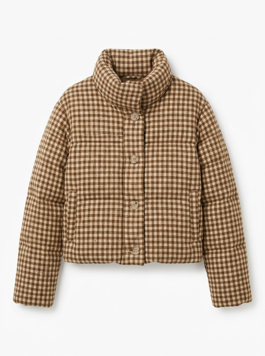 Penelope | Women's Gingham Puffer Jacket