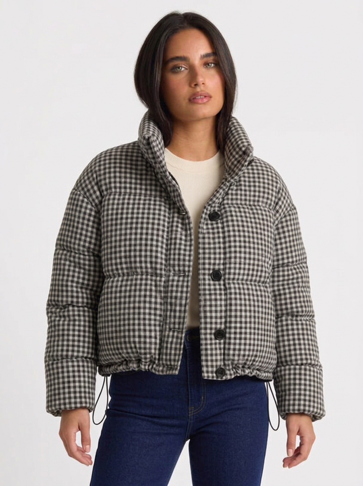 Penelope | Women's Gingham Puffer Jacket