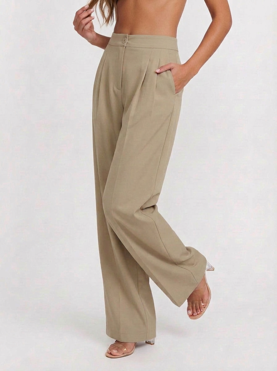 Petra | Women's Wide Leg Trousers High Waist Pleated Tailored