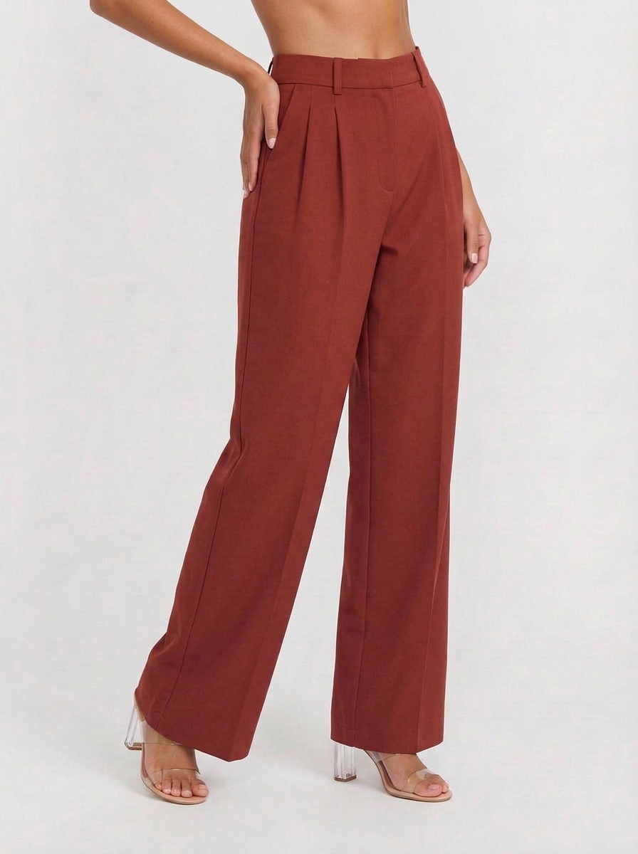 Petra | Women's Wide Leg Trousers High Waist Pleated Tailored