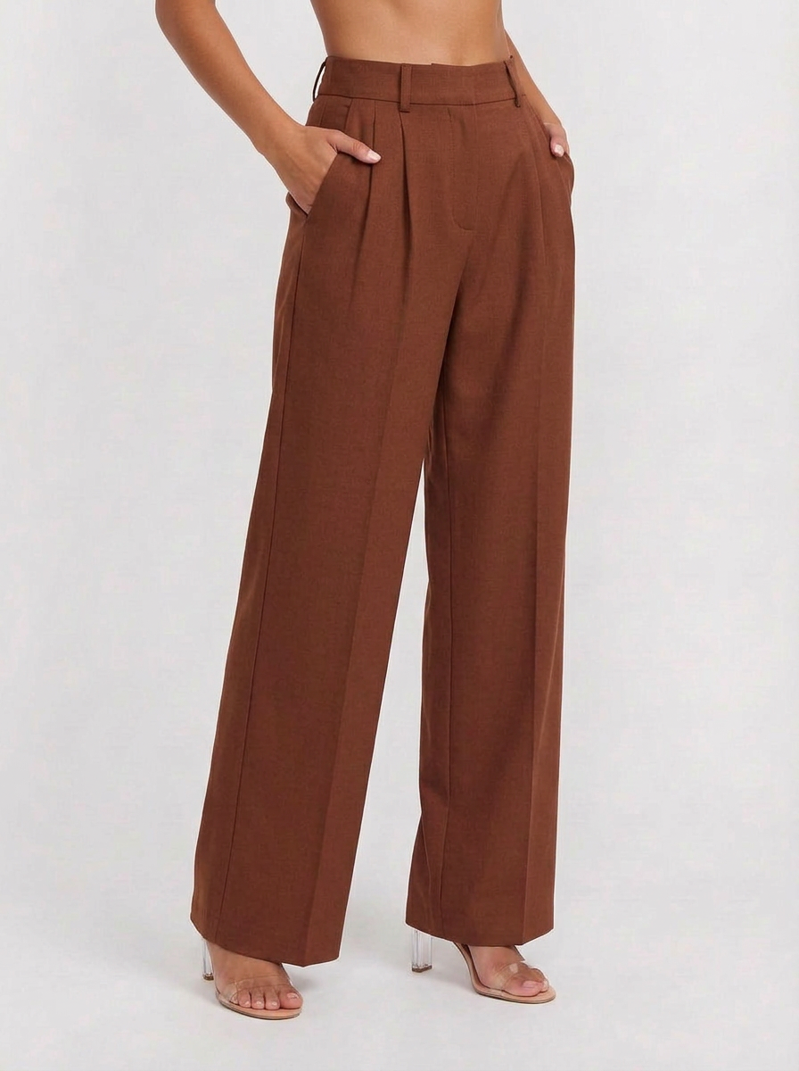 Petra | Women's Wide Leg Trousers High Waist Pleated Tailored