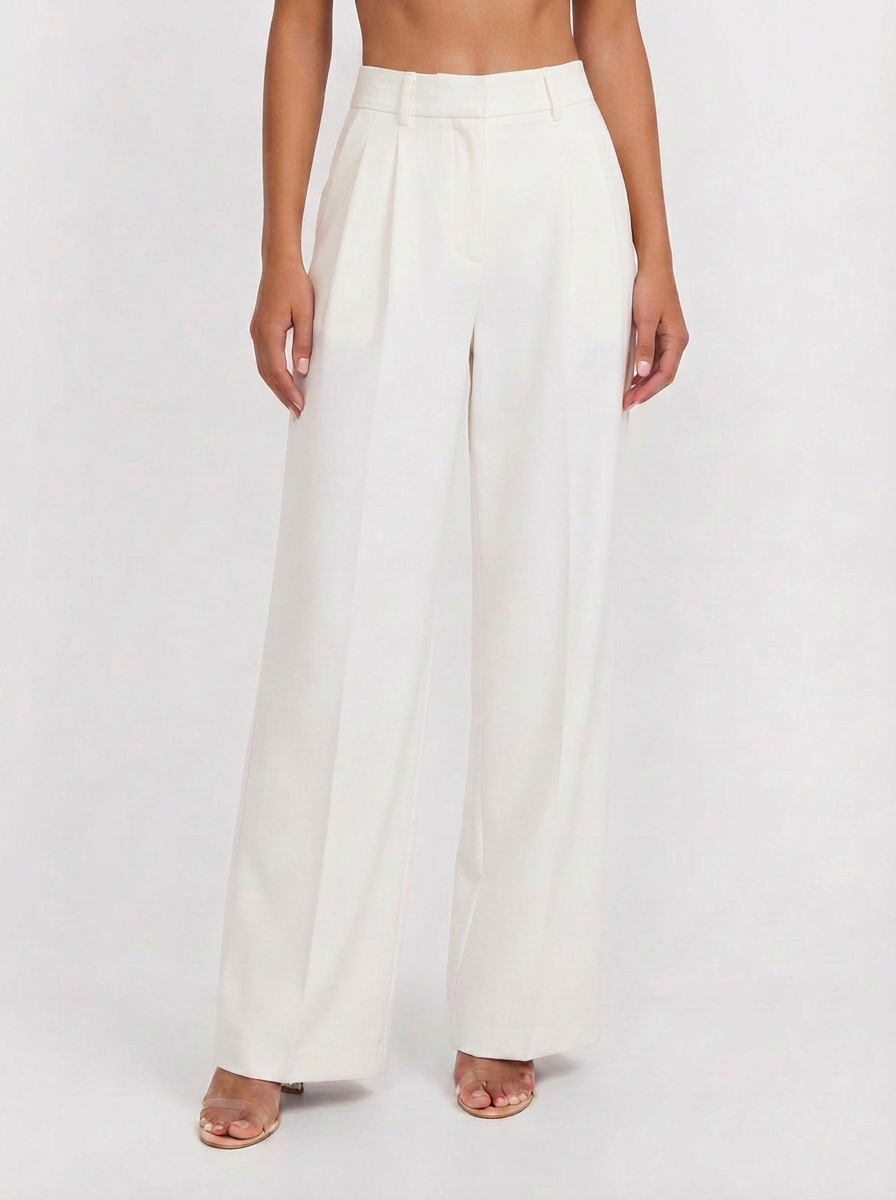 Petra | Women's Wide Leg Trousers High Waist Pleated Tailored