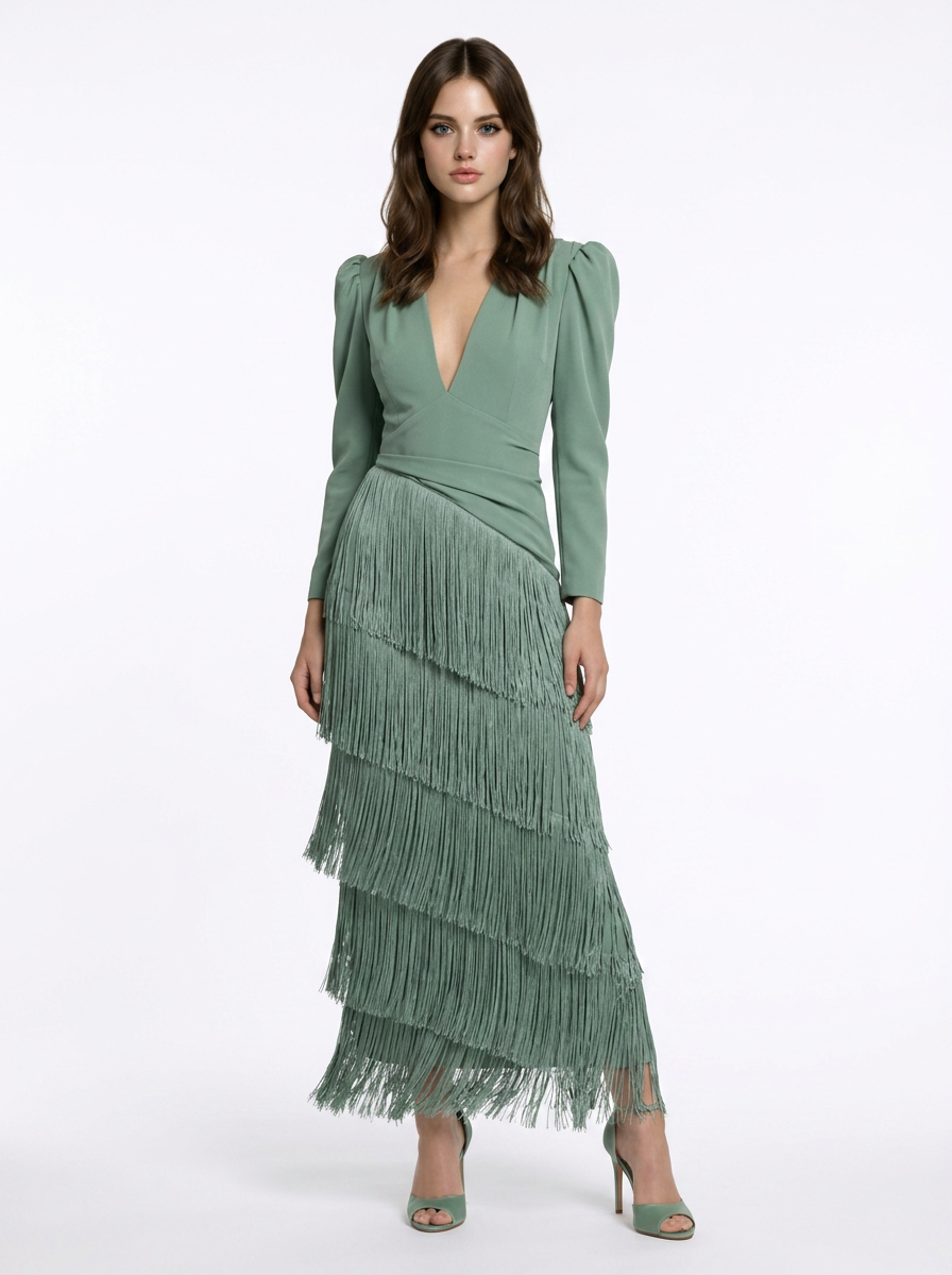 Phoebe | Fringe Maxi Dress