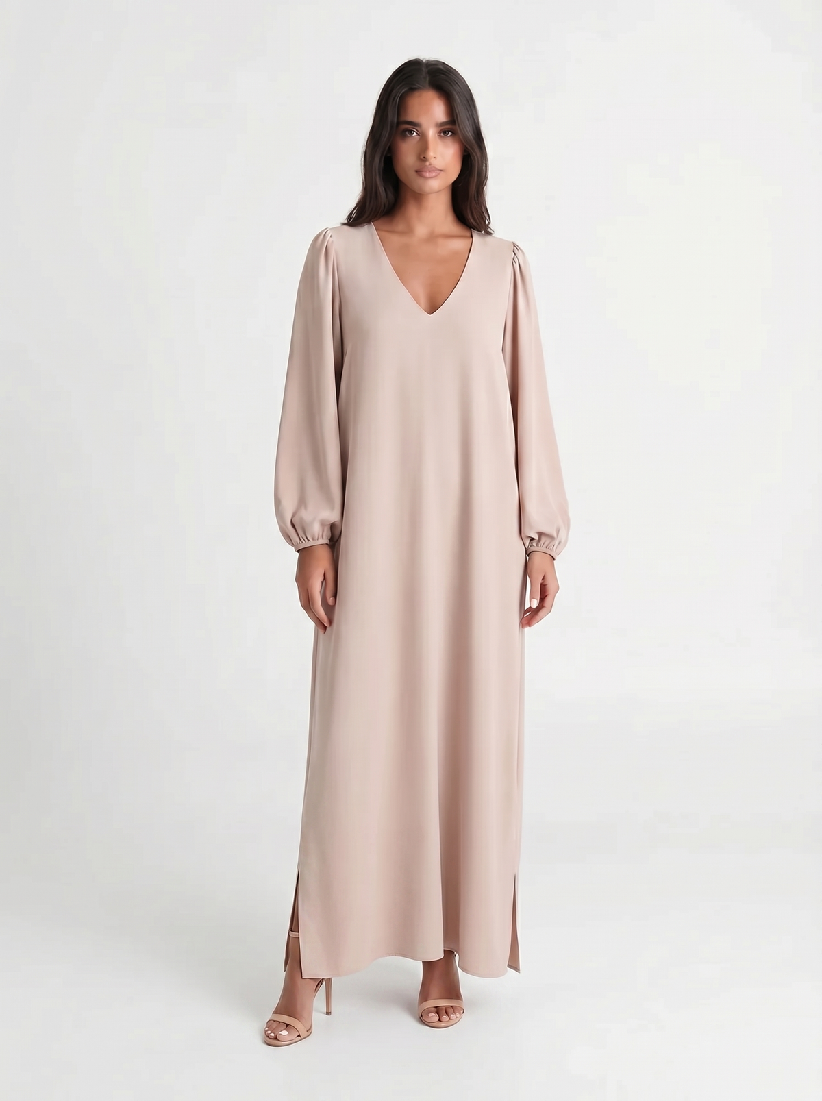 Phoebe | Long Sleeve Dress with V-Neck