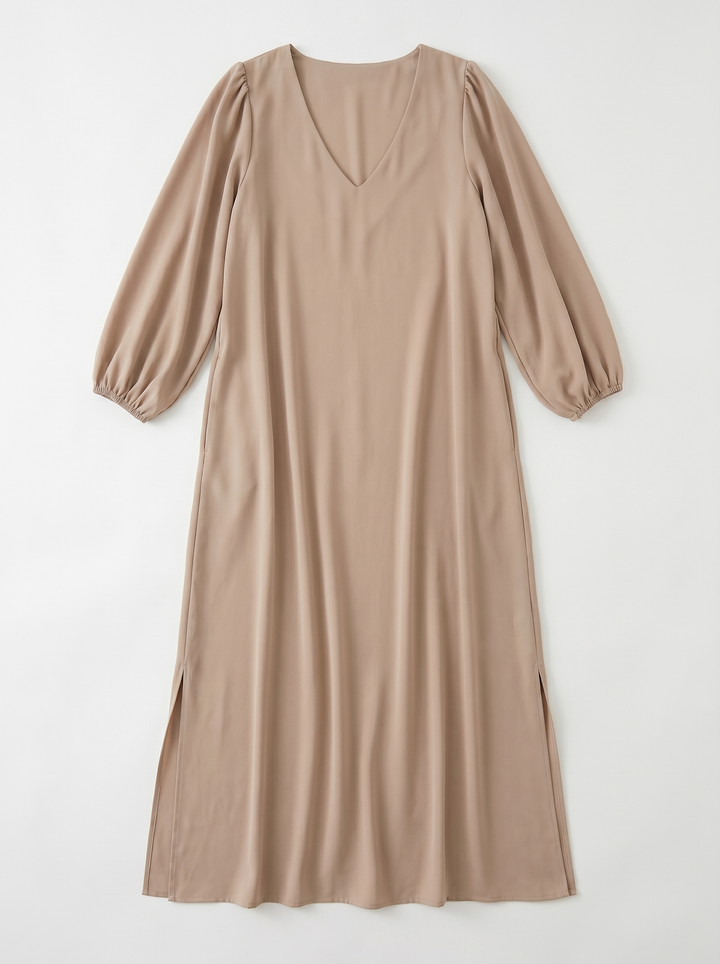 Phoebe | Long Sleeve Dress with V-Neck