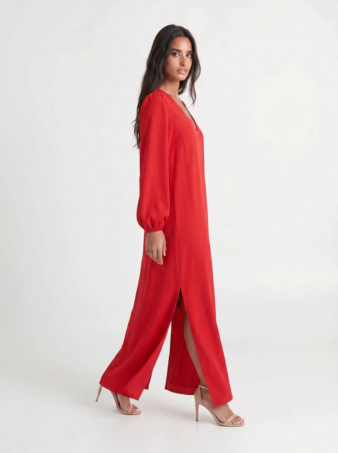 Phoebe | Long Sleeve Dress with V-Neck