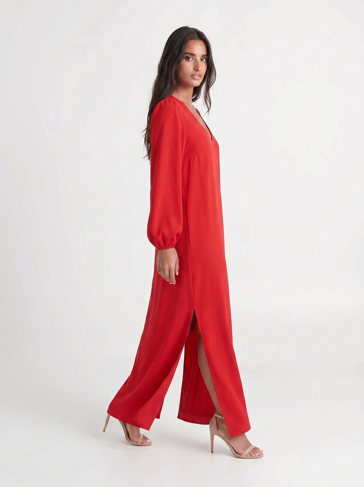 Phoebe | Long Sleeve Dress with V-Neck
